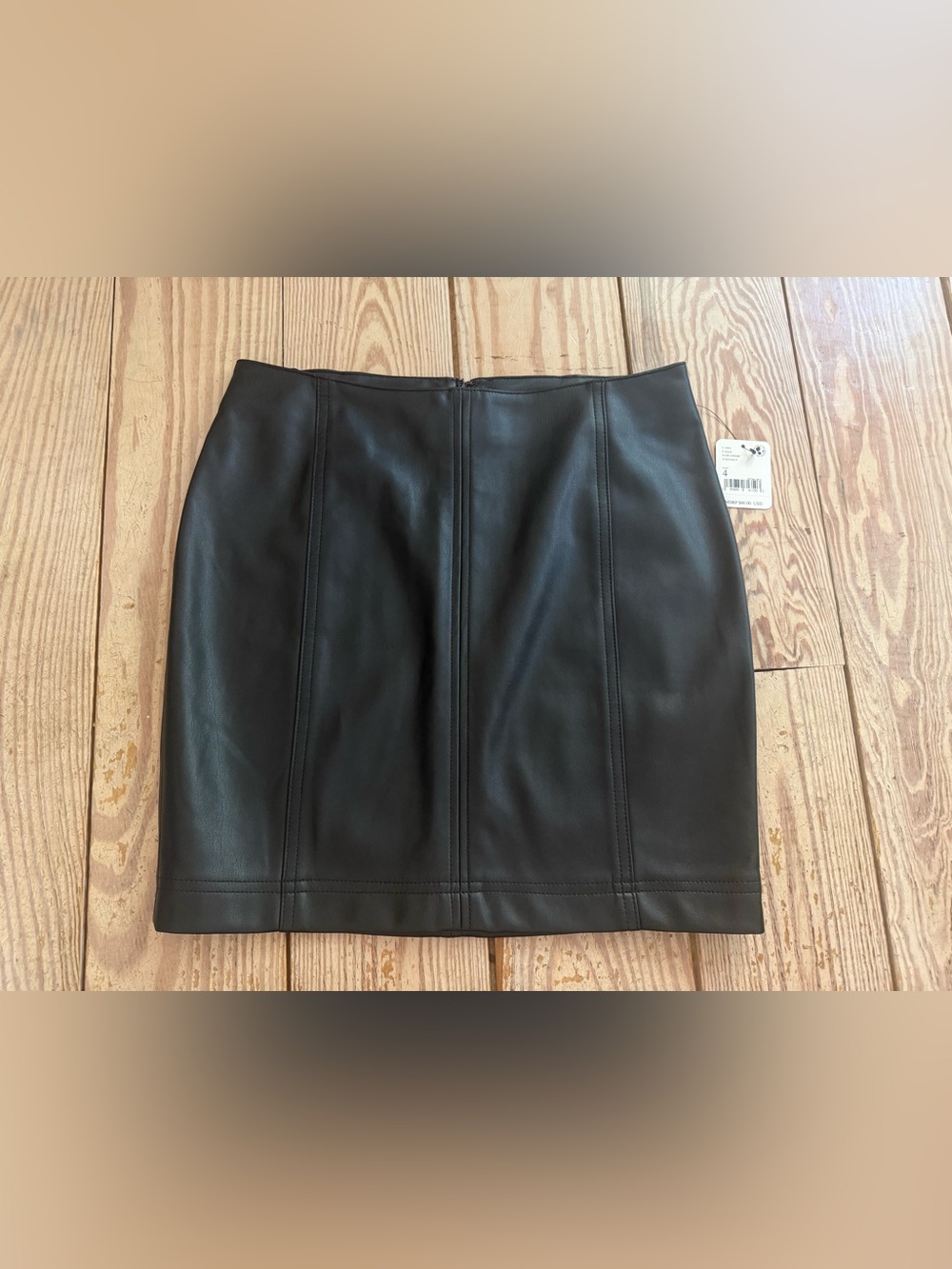 Free People Faux Leather Mini Skirt 4 NWT